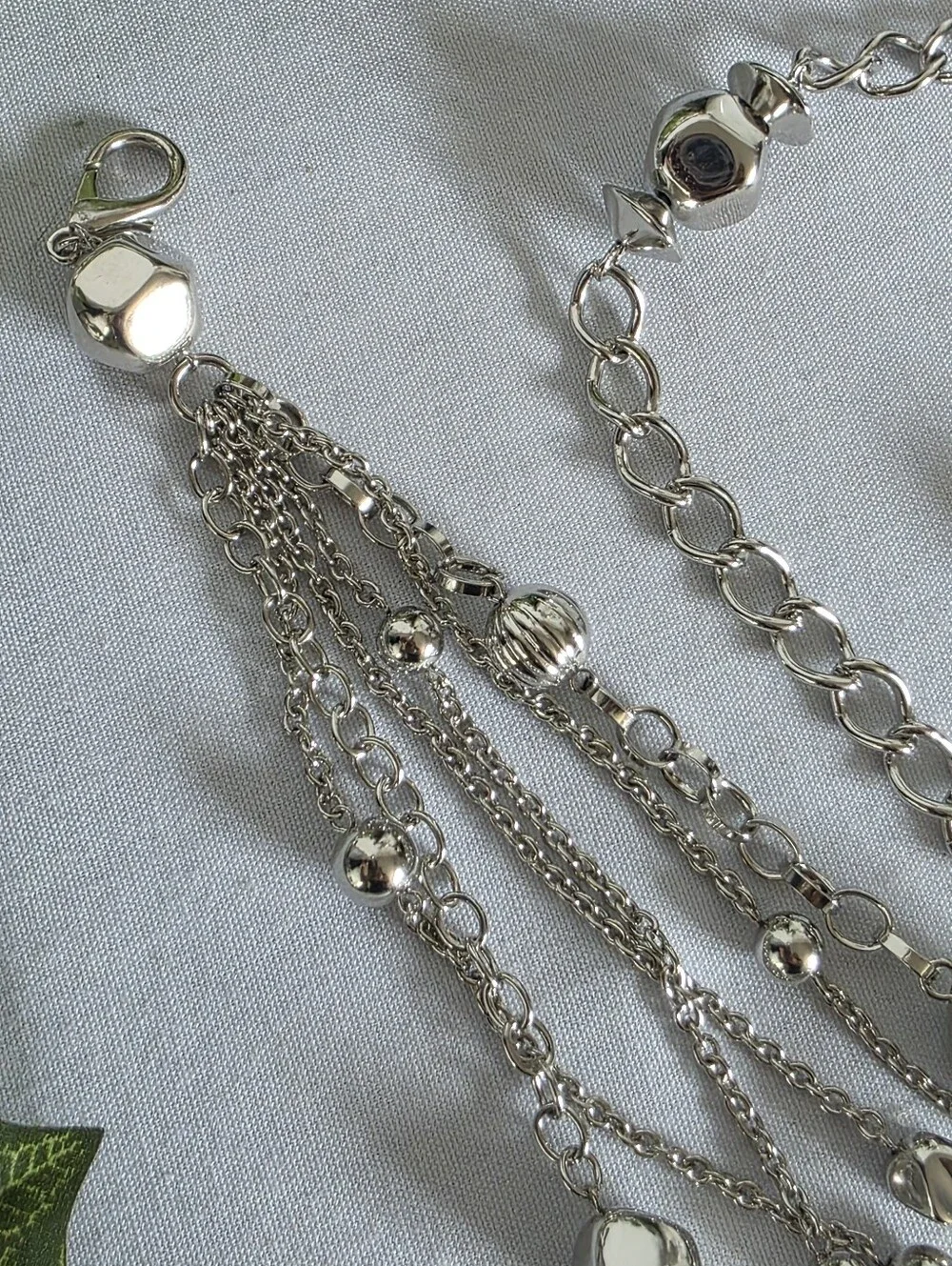 Statement Silver Multi Strand Chain Belt